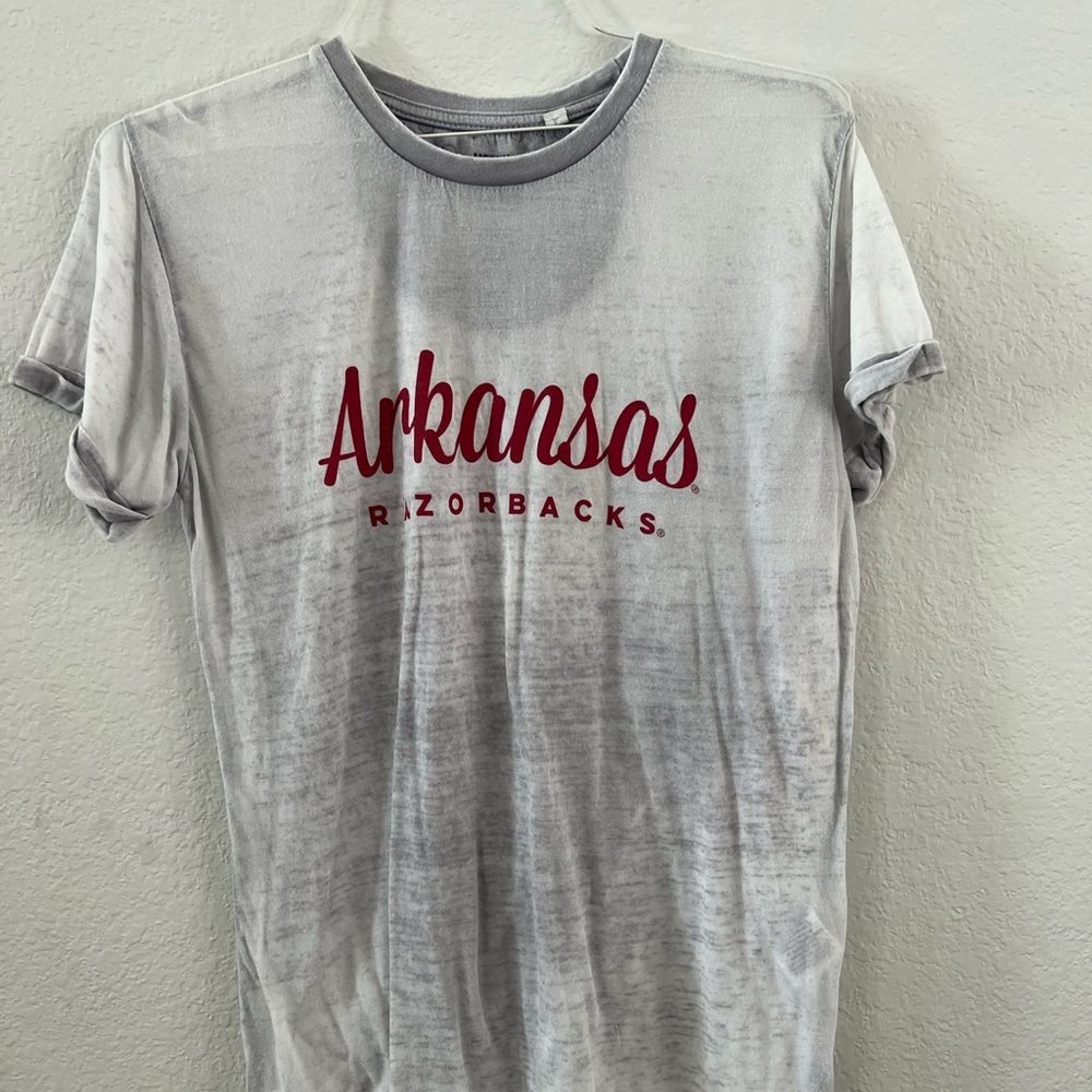 Pressbox Arkansas Razorbacks Gray Tee